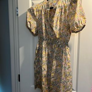 Jcrew with liberty puff sleeve dress